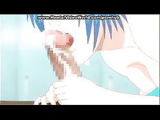 Аниме девушка в купальнике занимается любовью с охранником