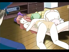 Увидев трёх лесбиянок мужчина поставил их раком и оттрахал