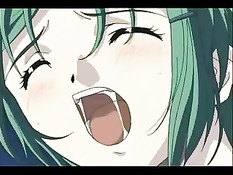 Связанная аниме девка сосёт член и испытывает мокрый оргазм