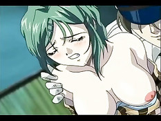 Связанная аниме девка сосёт член и испытывает мокрый оргазм