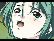 Связанная аниме девка сосёт член и испытывает мокрый оргазм