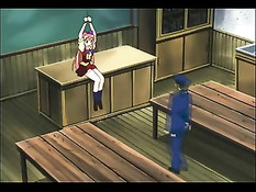 Мужчина в форме посадил связанную девочку на стол и трахнул