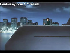 Девушка в очках с зелёными волосами мастурбирует стоя раком