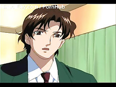 Девушка в очках с зелёными волосами мастурбирует стоя раком