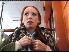 Swedish redhead loves sex in public