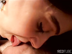 Mature bitch with skilled tongue in action