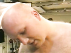 Danish blonde with two men