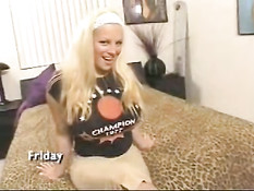 Hot blond with big boobs