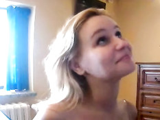 Nice blowjob infront of a webcam