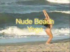 Nude beach yoga by Anahi Flores