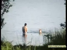 Couple captured having sex in lake