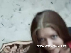 Katja having fun on the beach