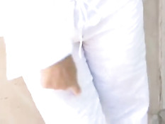 Blond high class chick teasing