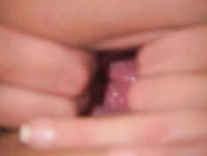 Horny blonde playing with herself