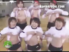 Naked volleyball