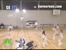 Naked volleyball