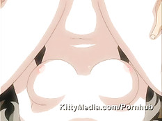 Сладкая аниме подружка делает минет и занимается сексом в бане