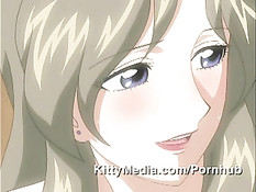 Сладкая аниме подружка делает минет и занимается сексом в бане