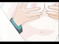 Аниме девки поочерёдно сосут член парню со светящимися глазами