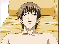 Молодой студент трахает на диване женщину с большими сиськами