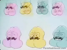 Горячие хентай лесбиянки удовлетворяют друг дружку мочалкой