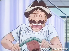 Горячие хентай лесбиянки удовлетворяют друг дружку мочалкой