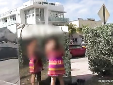 Молодая блондинка Алексис любит заниматься сексом за стеклом