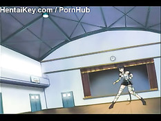 Девушка-монстр своими волосами раздевает и связывает девчонок