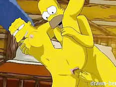 Частное домашнее секс видео американской аниме семьи Симпсонов