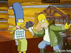 Частное домашнее секс видео американской аниме семьи Симпсонов