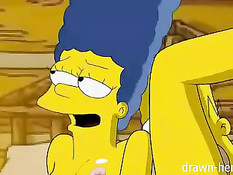 Частное домашнее секс видео американской аниме семьи Симпсонов