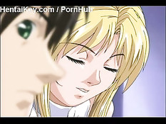 Оставшись наедине с приятелем блондинка сделала отличный минет