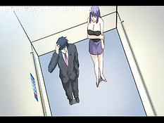 Застряв в лифте парень и грудастая девушка решили потрахаться