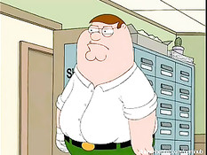 Питер из мультсериала Family Guy раком трахает Лоис в её офисе