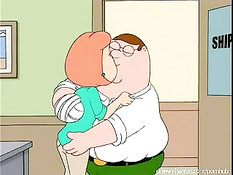 Питер из мультсериала Family Guy раком трахает Лоис в её офисе
