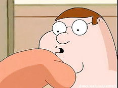 Питер из мультсериала Family Guy раком трахает Лоис в её офисе