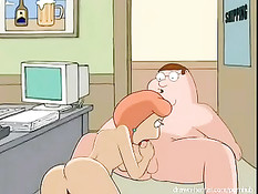 Питер из мультсериала Family Guy раком трахает Лоис в её офисе
