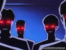 Аниме малышка получает удовольствие двигаясь на огромном члене