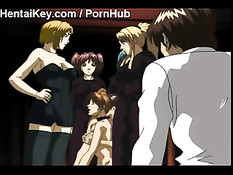 Жёсткий анальный групповой секс с пышногрудой хентай девушкой