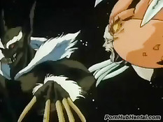 Молодая хентай шлюха поставлена раком и оттрахана парнем сзади