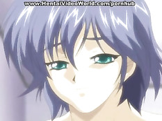 Парень на кровати ласкал возбуждённые сосочки аниме подружки