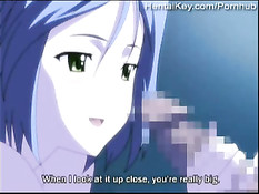 Романтическая аниме малышка отдаётся мальчику после коротких ласк