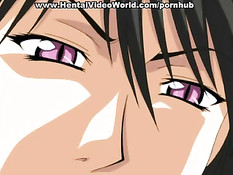 Хентай госпожа привязала возбуждённого парня к кровати и оттрахала