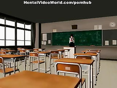 Красивая азиатская малышка мастурбирует и трахается в аудитории