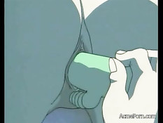 Хентай малышка вечером берёт вибратор и мастурбирует свою киску