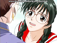 Парень поймал аниме девушку на лестничной клетке и отодрал в анус