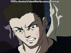 Догнали девку в лесу и поставив на колени заставили сделать минет