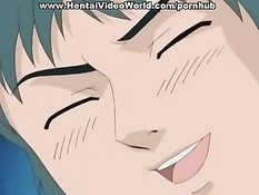 Хентай девушке заткнули рот и оттрахали привязав за руки к потолку