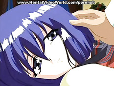 Неопытная хентай малышка растаяла от оральных ласк своего парня