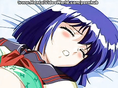 Неопытная хентай малышка растаяла от оральных ласк своего парня